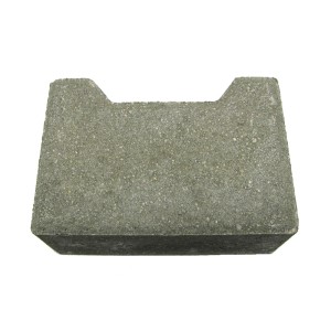 Verbundpflaster Endstein aus Beton, Doppel-T Form für Pflasterarbeiten.