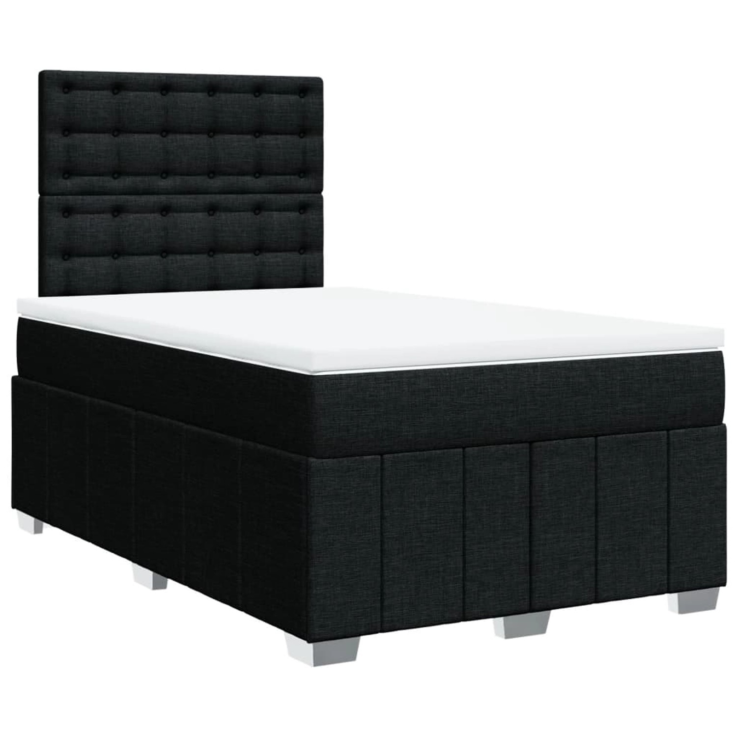 vidaXL Boxspringbett mit Matratze Schwarz 120x190 cm Stoff 3291623 günstig online kaufen