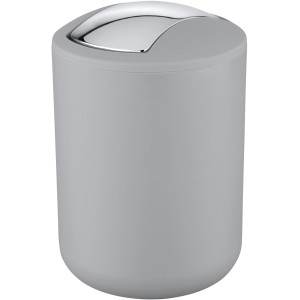 Grauer Wenko Kosmetikeimer Brasil S mit Schwingdeckel, 2 Liter Fassungsvermögen.