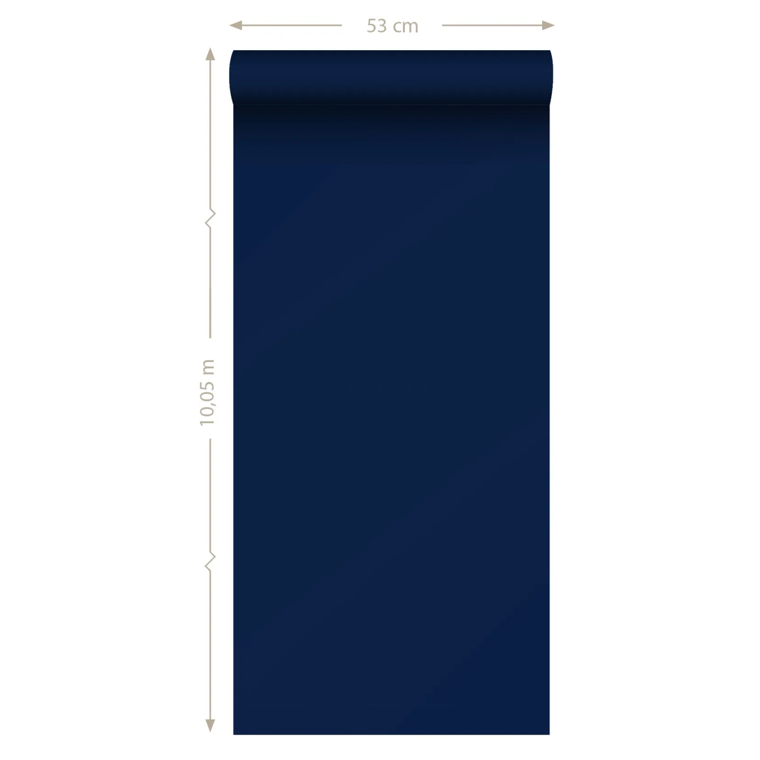 Sanders & Sanders Uni Vliestapete in Marineblau, 53 cm x 10.05 m. Dunkelblaue, glatte Tapetenrolle.