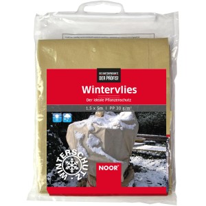 Noor Wintervlies, 1,5x5m, beige, 30g/m², zum Schutz von Pflanzen vor Frost und Kälte.