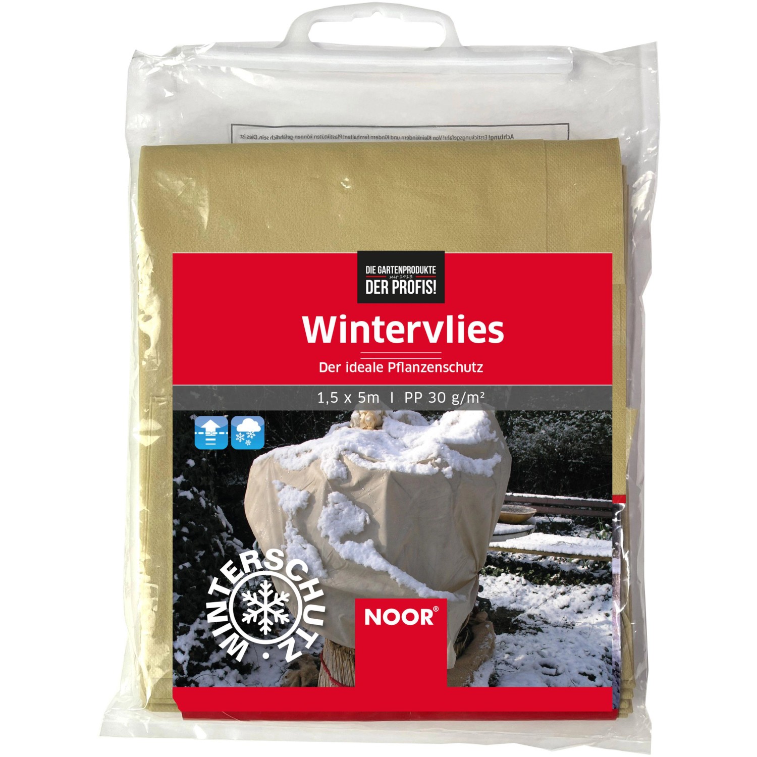 Noor Wintervlies 1,5 m x 5 m 100% PP Vlies 30 g/m² Beige