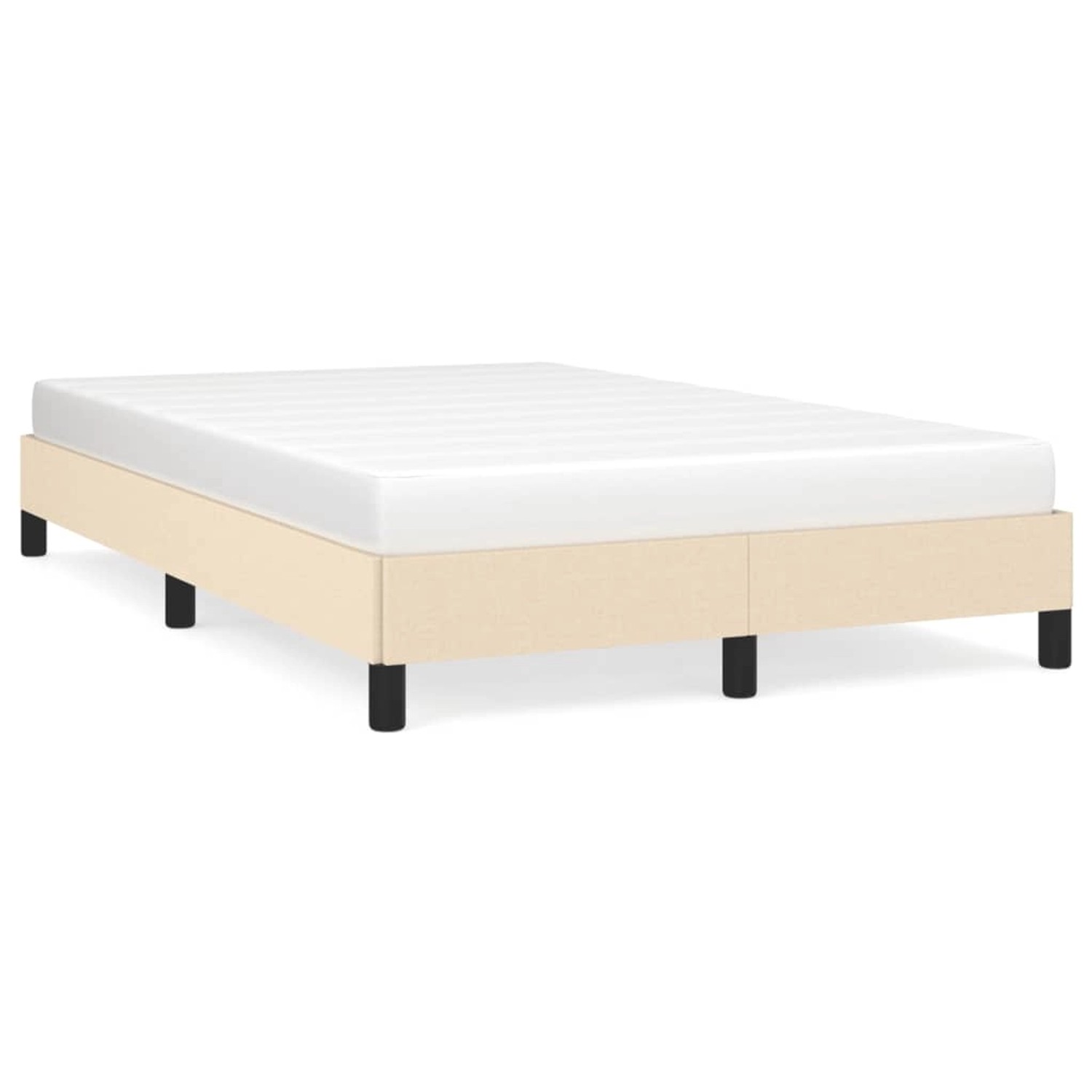 vidaXL Bettgestell ohne Matratze Creme 120x190 cm Stoff 379487 günstig online kaufen
