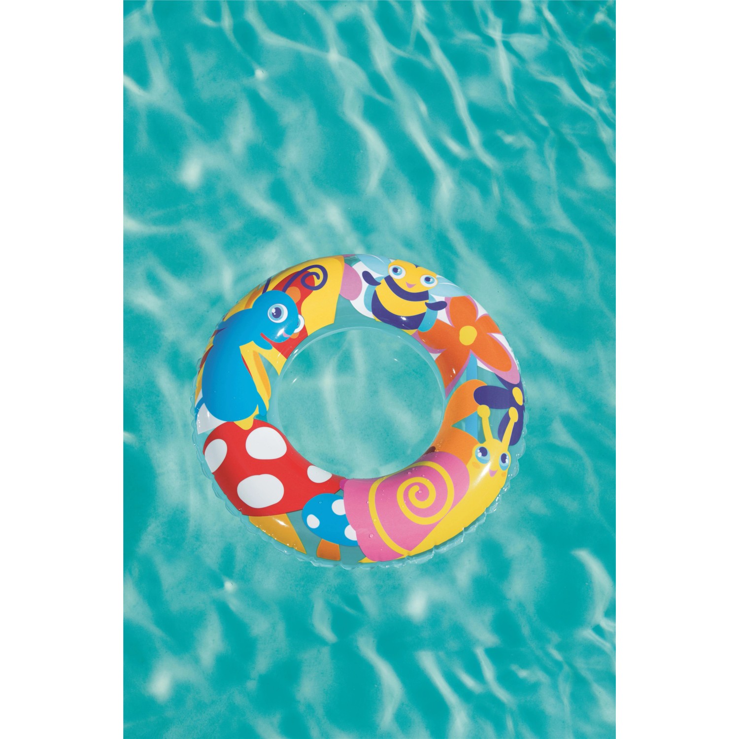 Bunter Bestway Schwimmring Aquarium, Ø 48cm, mit Tiermotiven für Kinder von 3-6 Jahren.