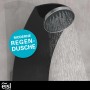 Schwarzes Eisl Duschpaneel Karibik mit Regendusche und Massagedüsen im Detail.
