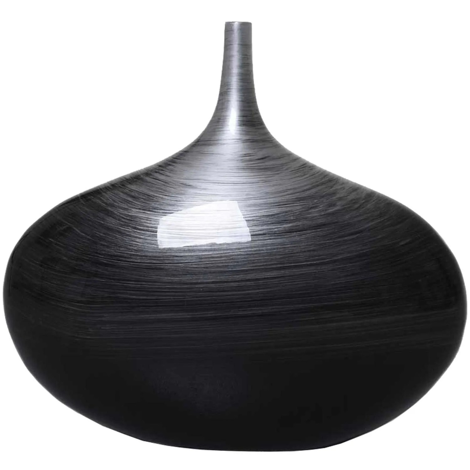 Vivanno Bodenvase Beleza 36 cm x 15 cm x 33 cm Spiralschwarz