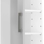 Posseik Bad-Hängeschrank Rima, weiß, 40 cm breit, mit offener Tür und zwei Einlegeböden.