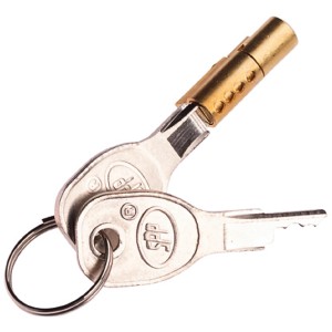 Stema Diebstahlsicherung Steckschloss für Anhängerkupplung mit zwei Schlüsseln.