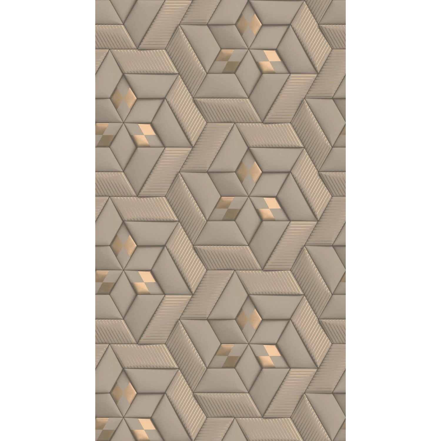 PROFHOME 391781-GU Fototapete Geometrisch Grau Taupe Bronze 1,59 m x 2,8 m