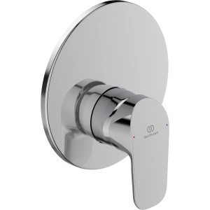 Ideal Standard Ceraflex Unterputz Brausearmatur in Chrom, Aufputz-Rosette und Hebel.