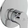 Ideal Standard Ceraflex Unterputz Brausearmatur in Chrom, Aufputz-Rosette und Hebel.