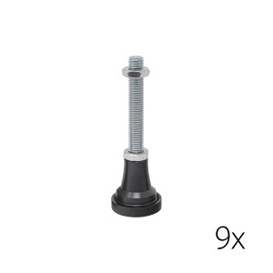 9er Set Breuer Wannenfüße für Duschwannen, Verstellbereich 9-12 cm.