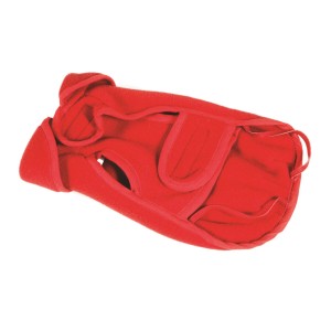 Fashion Dog Fleece-Hundemantel Rot 27 cm