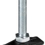 Hettich Möbel-Höhenversteller M8 x 63 mm, verzinkt, mit schwarzem Fuß.