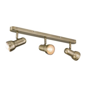 Orion Strahler Wilhelm, 3-flammig, antikfarben. Deckenspot mit schwenkbaren Köpfen für flexible Beleuchtung.