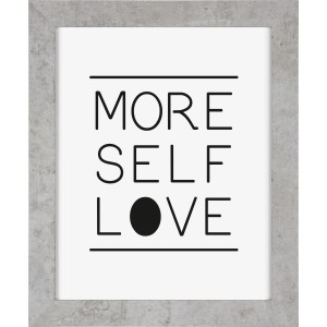 MDF-Bilderrahmen Yellowstone, Beton Hellgrau, 24x30 cm, mit Grafikdruck.