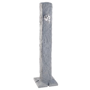 Garantia Wasserzapfsäule in Granitoptik mit Chromhahn für den Garten.