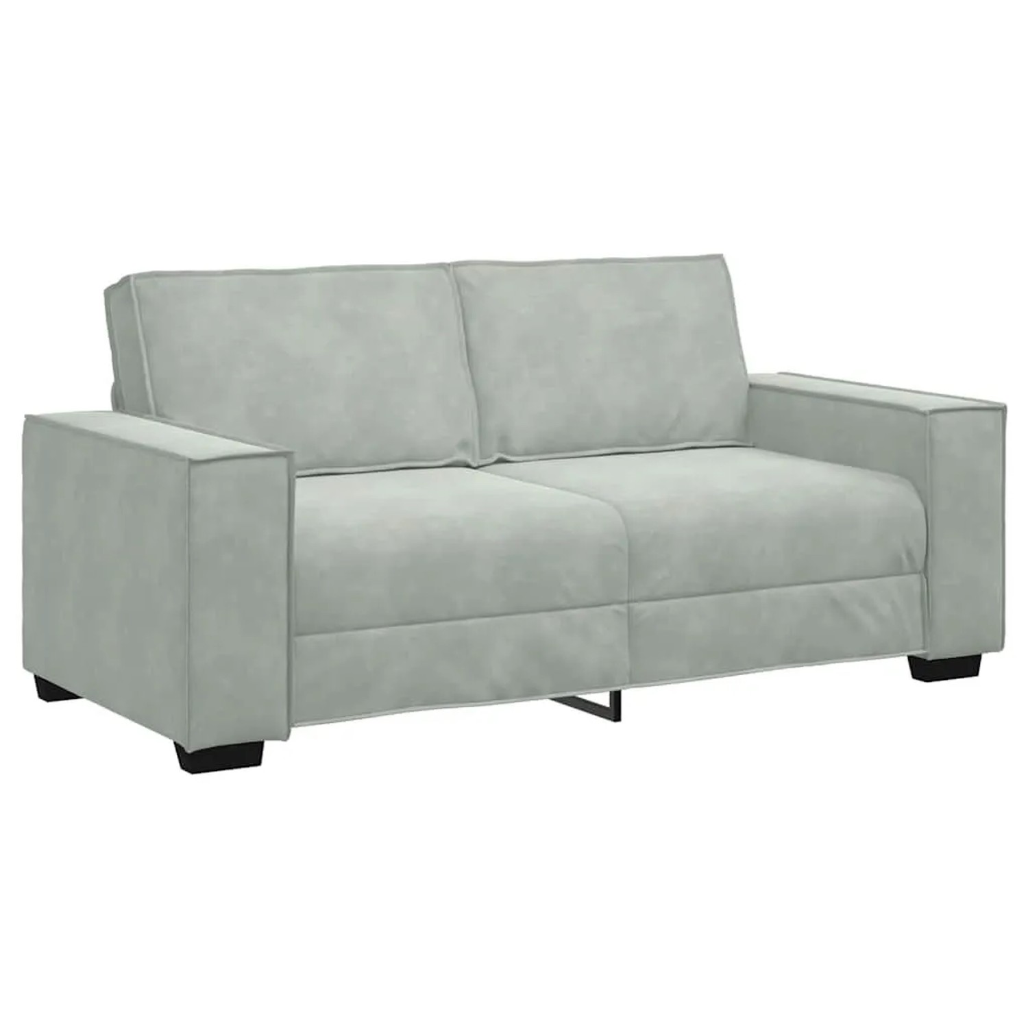 vidaXL 2-Sitzer-Sofa Hellgrau 140 cm Samt 4105020 günstig online kaufen