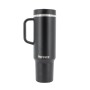 Schwarzer Petromax Thermobecher Waigo 1.000 ml mit Henkel und Deckel.
