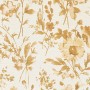AS Creation Vliestapete Blüten, weiß-goldenes Blumenmuster für Wandgestaltung.