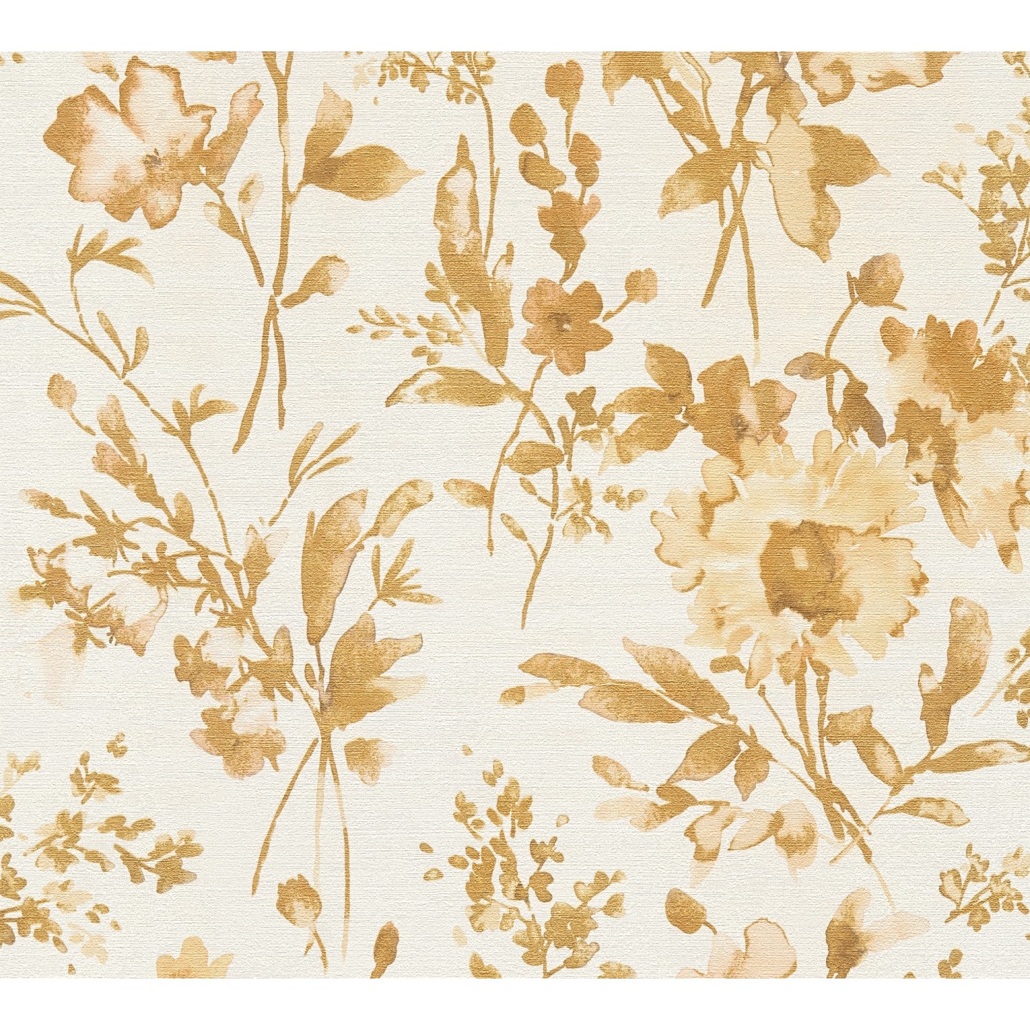 AS Creation Vliestapete Blüten 10,05 x 0,53 m Weiß-Gold FSC® günstig online kaufen