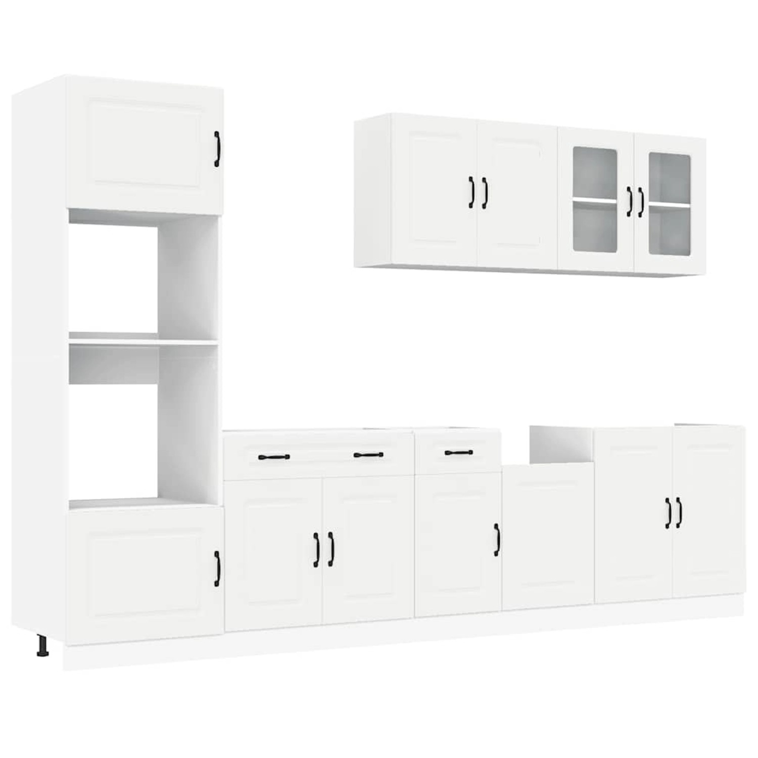 vidaXL 7-Tlg Küchenschrank-Set Kalmar Weiß Holzwerkstoff 3314731 günstig online kaufen