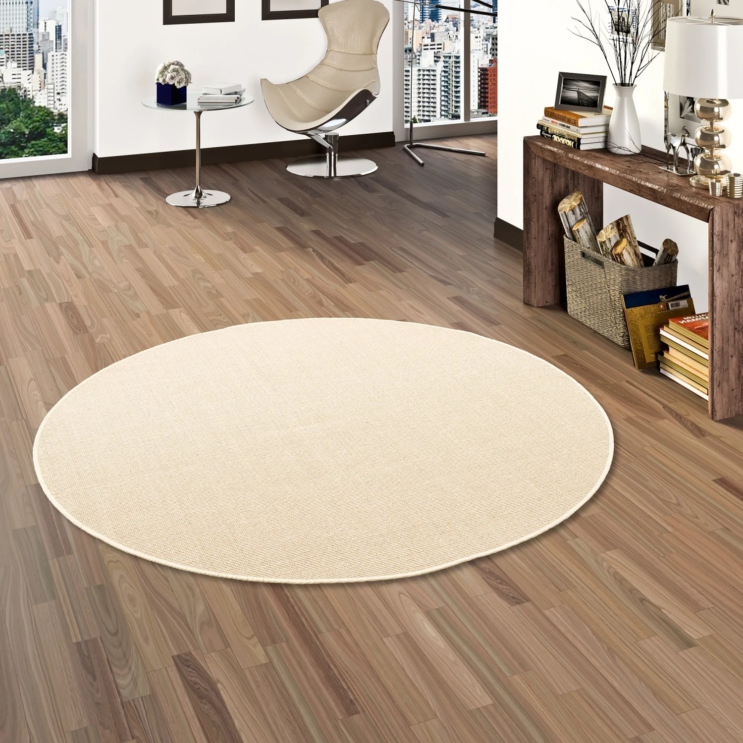 Snapstyle Sisal Teppich Rund Natur Creme 133x133cm kaufen bei OBI