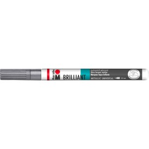 Marabu Brilliant Painter Lackmalstift, 0,8 mm, Silber. Universell einsetzbar.