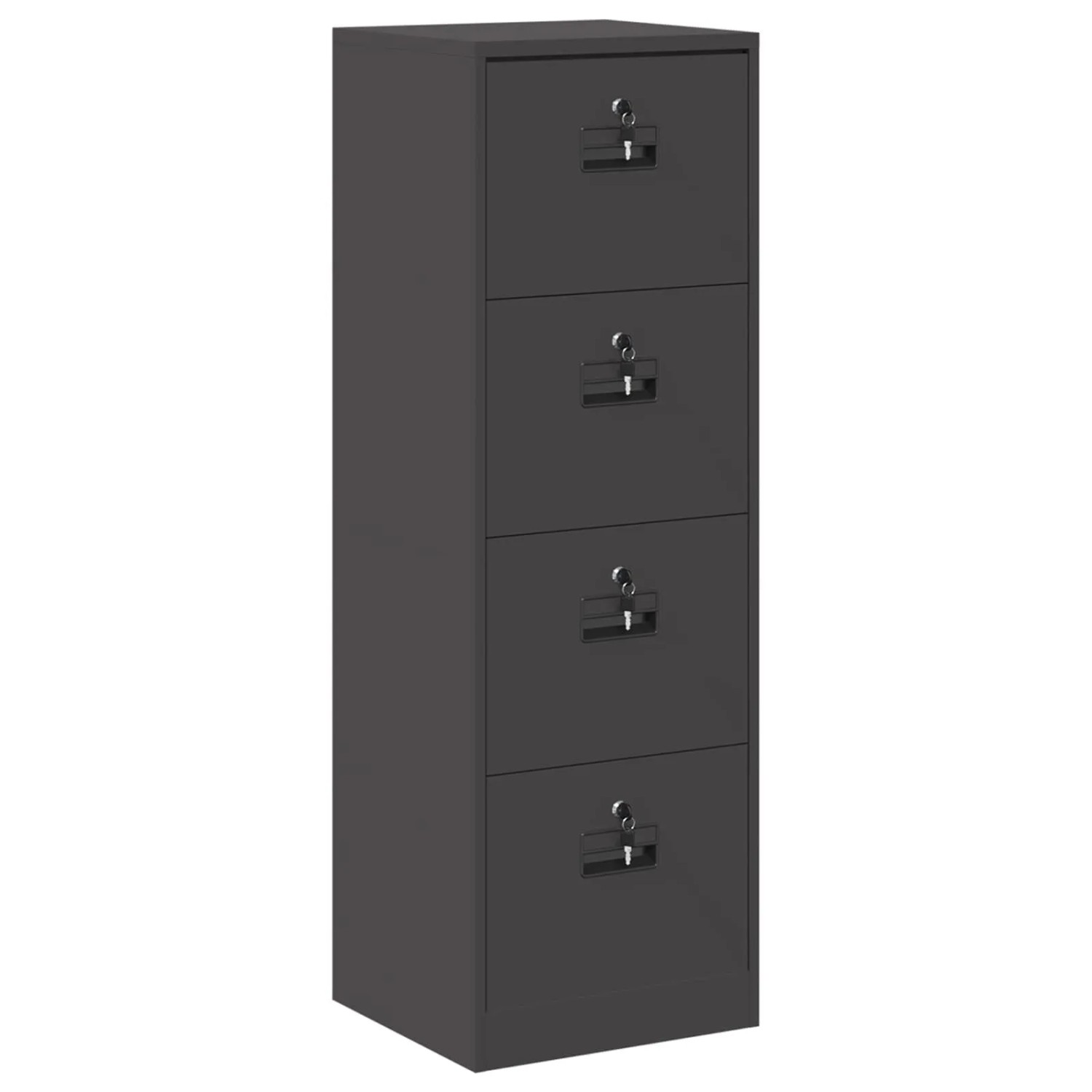 vidaXL Aktenschrank Schwarz 45,5 x 42 x 139 cm Kaltgewalzter Stahl 891622