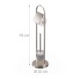 Relaxdays WC Garnitur Edelstahl Silber Freistehend 79 cm x 22 cm 2,4 kg_4
