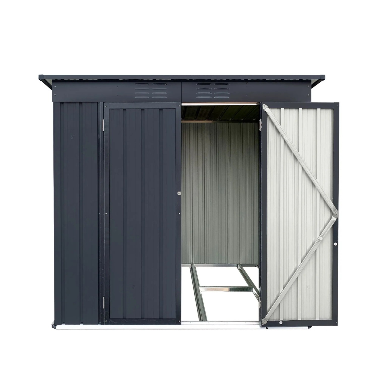 Albatros Gerätehaus L Verzinktes Metall in Anthrazit Inkl. Schloss & Werkze günstig online kaufen