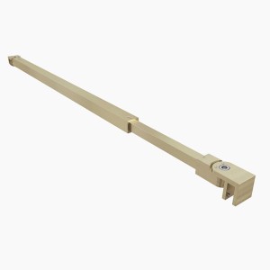 Duschparadies Stabilisierungsstange Ausziehbar 73-120cm Stabilisator Für 6-10mm Glas Walk-in Dusche Glas Seitenwand Gold Gebürstet