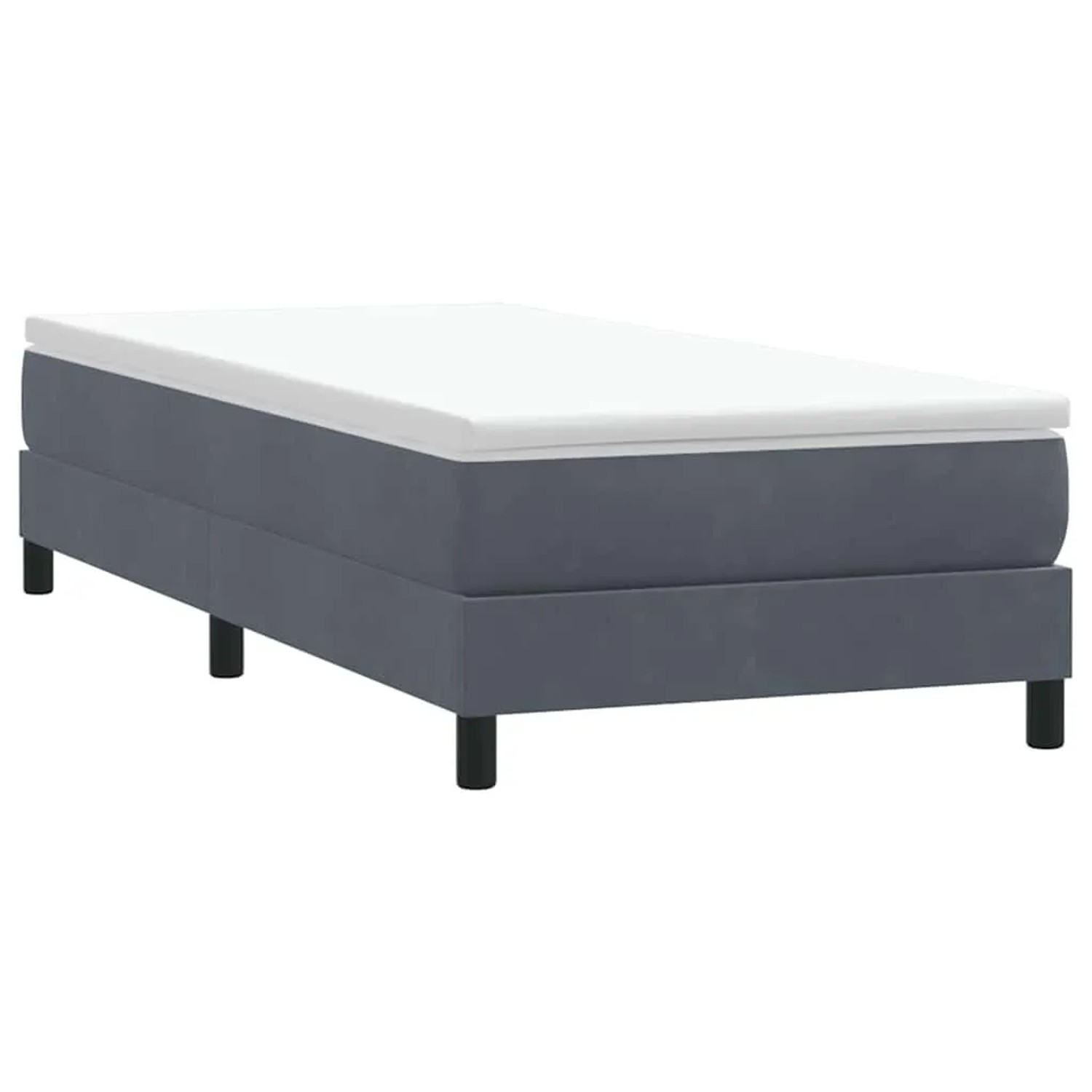 vidaXL Boxspringbett ohne Matratze Dunkelgrau 100x220 cm Samt 3315862 günstig online kaufen