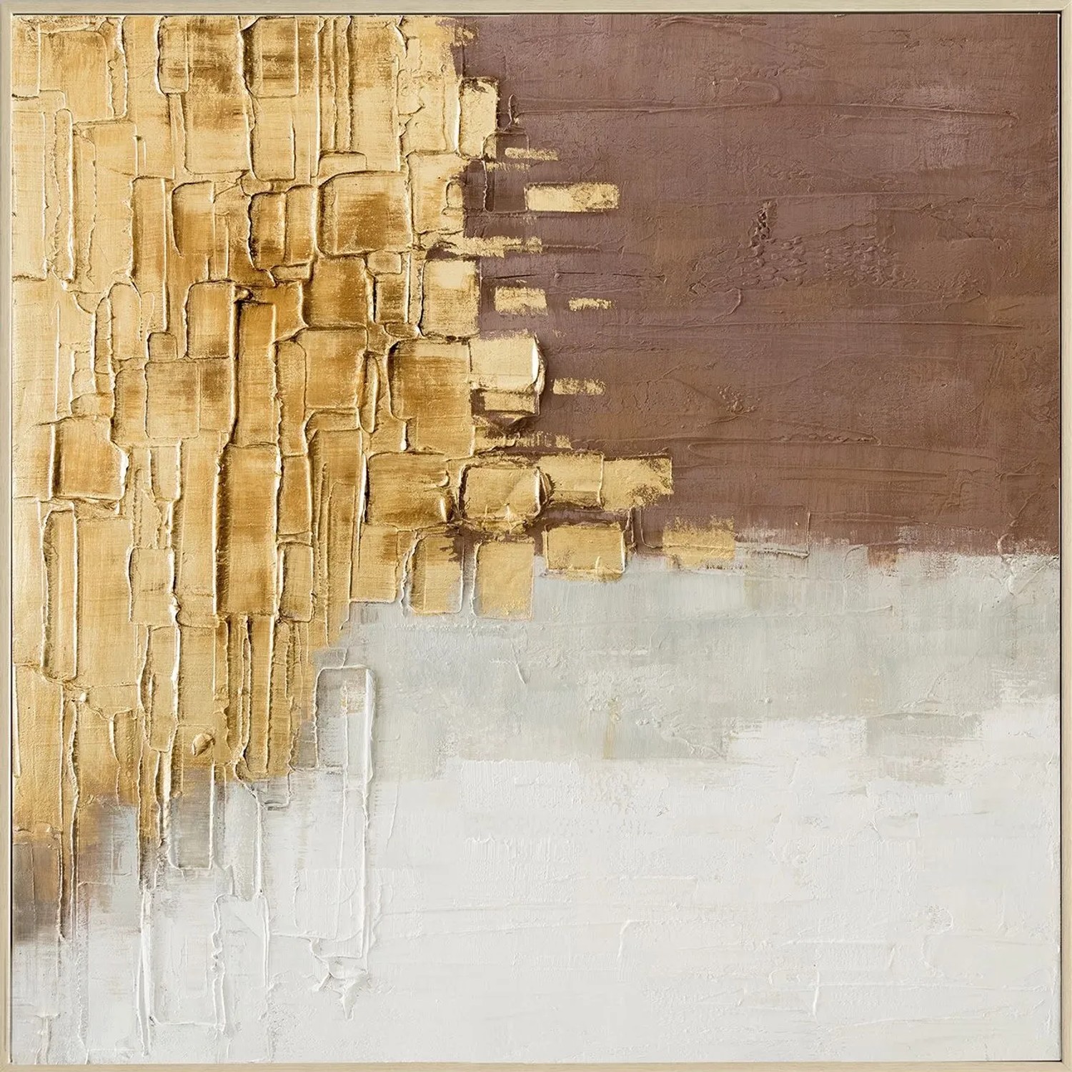Art Universe Leinwandbild Flying Gold 100 x 100 cm