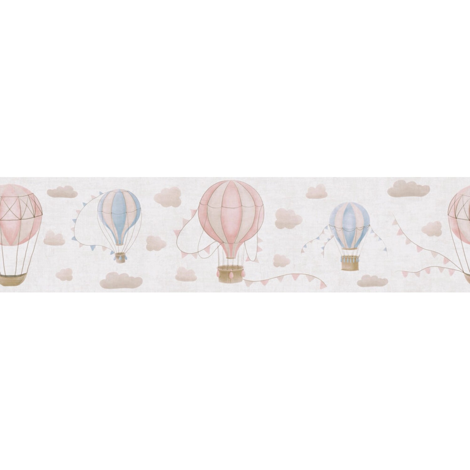 A.S. Creation Vlies-Bordüre Ballons 5 m x 0,13 m Beige-Rosa-Blau FSC® günstig online kaufen