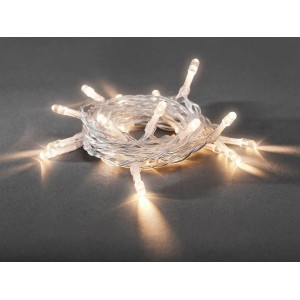 Konstsmide LED Lichterkette mit 20 warmweißen LEDs für den Innenbereich, transparentes Kabel.