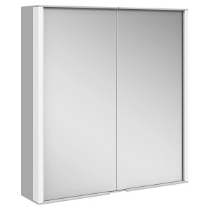 Keuco Royal Match Spiegelschrank, 80 cm breit, mit zwei Spiegeltüren und LED-Beleuchtung.