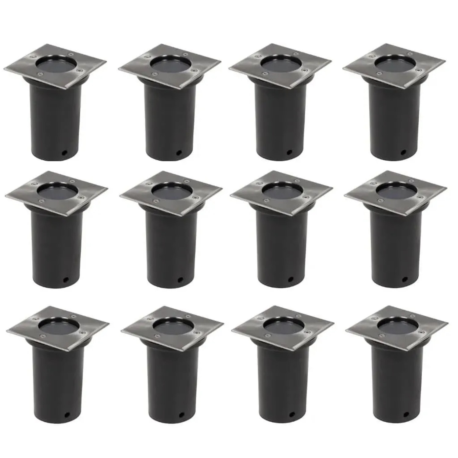 vidaXL Outdoor Bodenleuchten 12 Stk Quadratisch 160437