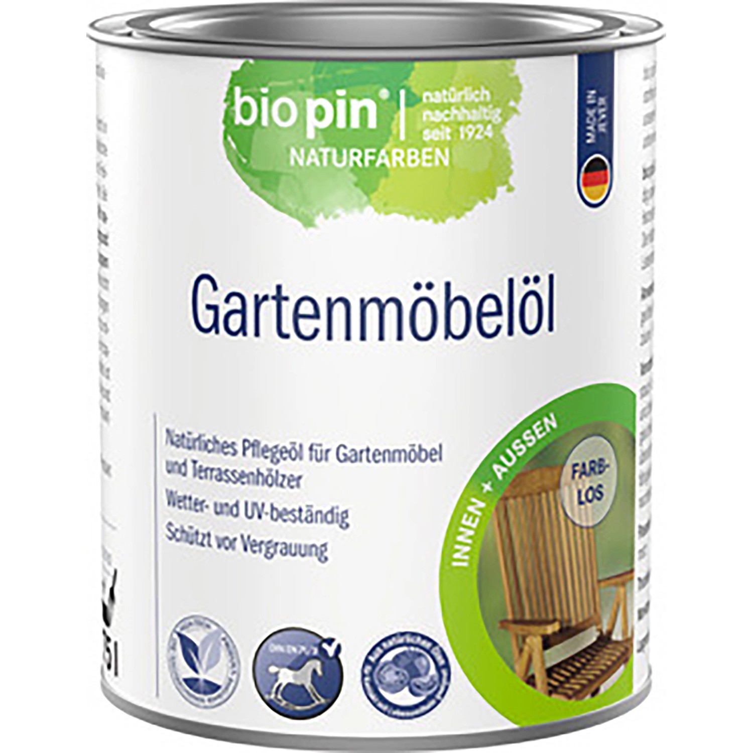 Thumbnail - Biopin Gartenmöbelöl Transparent 750 ml