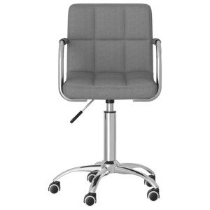 vidaXL Esszimmerstuhl Drehbar Hellgrau Stoff 3087969