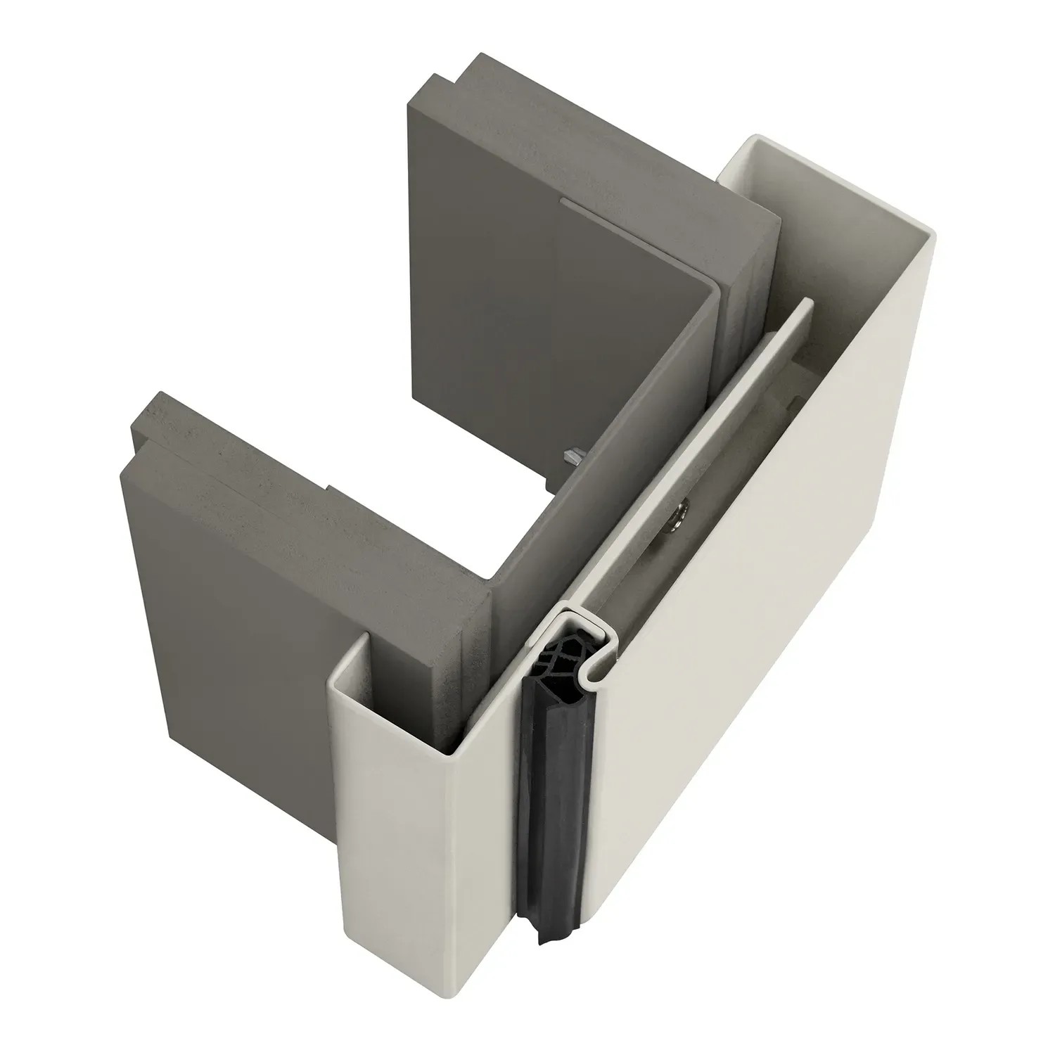 EcoStar Umfassungszarge MW 100 Lichtgrau 75 cm x 200 cm DIN L u. R