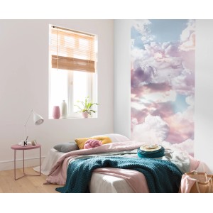 Komar Vlies Fototapete Clouds Panel im Schlafzimmer mit Wolkenmotiv, 100x250 cm.