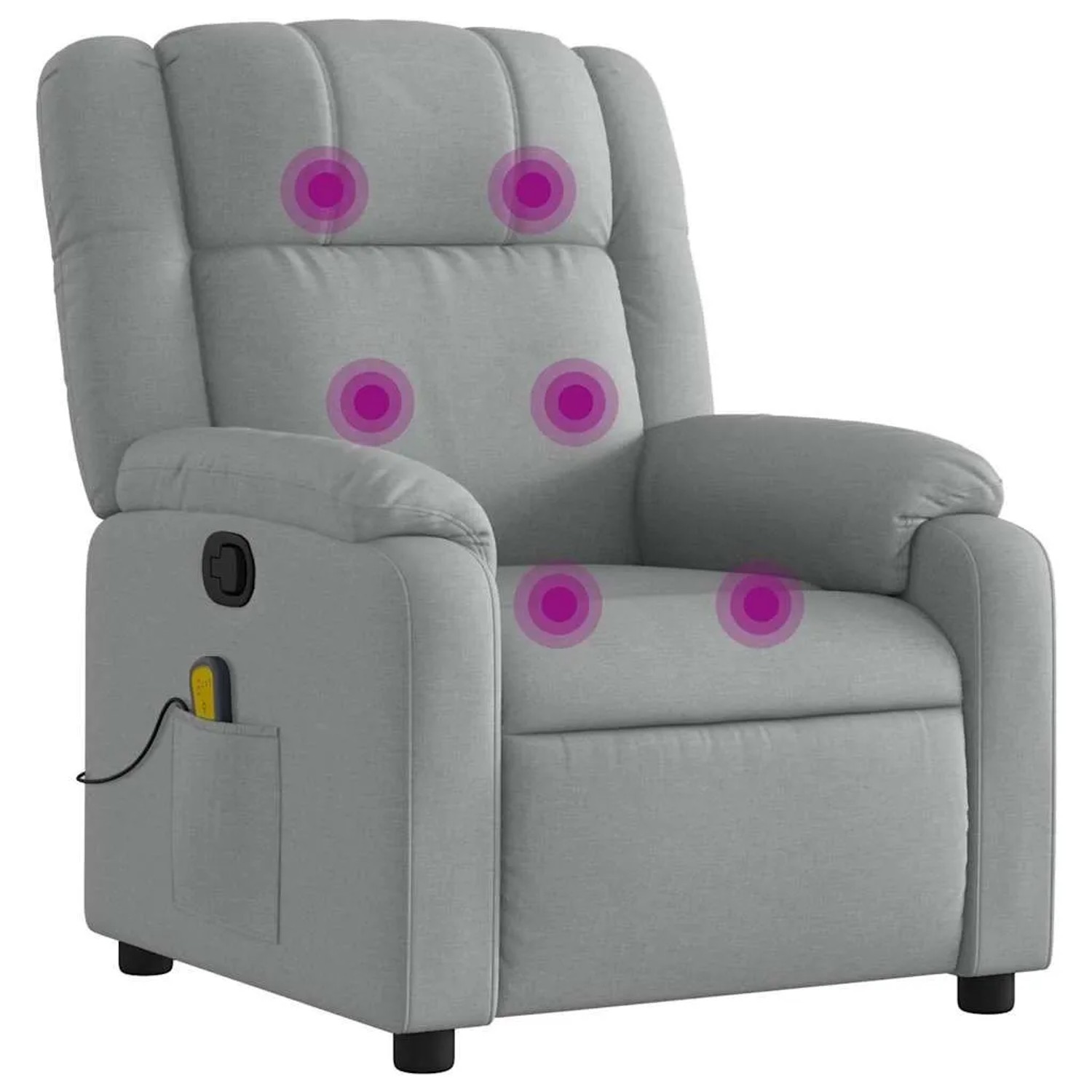 vidaXL Massage-Relaxsessel Hellgrauer Stoff 3205752 günstig online kaufen