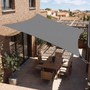 Sunula Sonnensegel rechteckig anthrazit 3x4m schützt Terrasse vor Sonne. Ideal für Balkon & Garten.