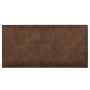 Rechteckiges Wandkissen in Braun mit Leder-Optik, 60x30 cm, zur Wandgestaltung.