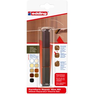 edding Möbel Reparaturwachs 8901 Schwarz zum Ausbessern von Möbeloberflächen.