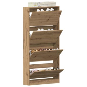 vidaXL Schuhschrank Artisan-Eiche 80 x 21 x 163.5 cm Holzwerkstoff 3334026