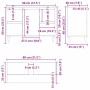 vidaXL Waschbeckenschrank, Eichen-Optik schwarz, 80x33x60cm, mit Tür. Badmöbel zur Aufbewahrung.