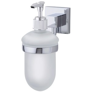 Fackelmann Seifenspender Mare in Chromoptik, Wandmontage.