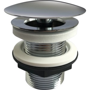 Verchromtes Schaftventil für Excentersiphons, ideal für Aufsatzwaschtische.